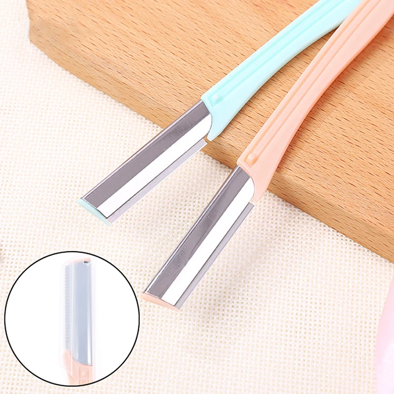 

2pc Lady Eyebrow Scraper Eye Brow Blade Eyebrow Trimmer Razor Shaver Knife Face Hair Remover Beauty Makeup Tools