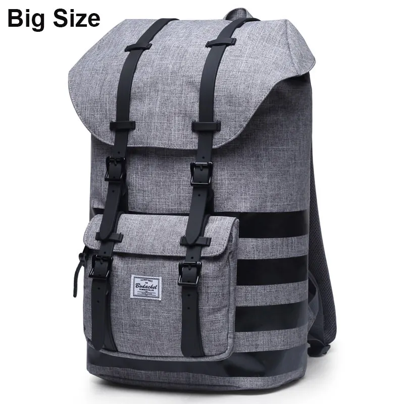 Gray-Thick Stripes Bodachel модный рюкзак для мужчин и женщин 15,6 ''рюкзак для ноутбука большой мужской водонепроницаемый прочный рюкзак для путешествий - Цвет: Gray-Thick Stripes