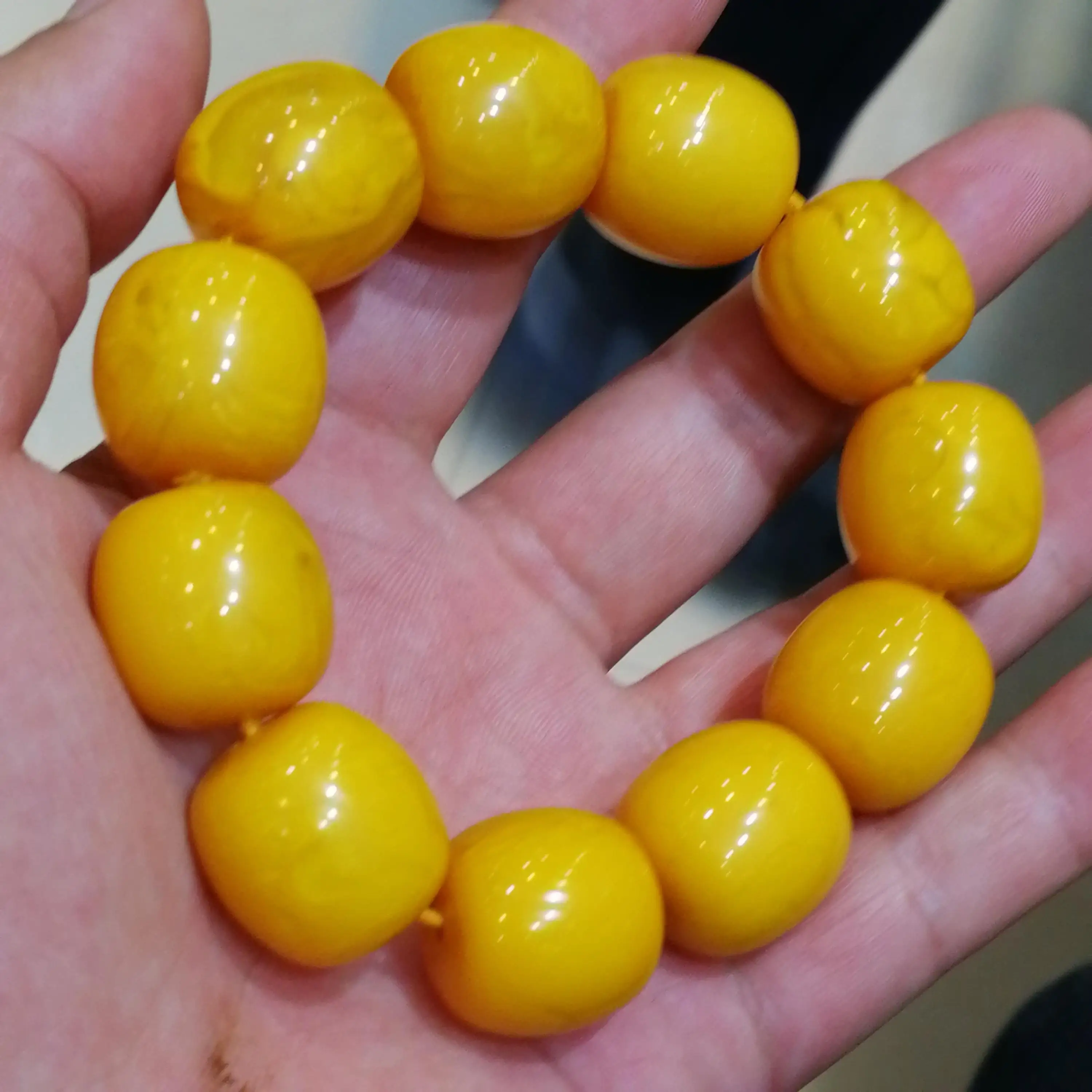 Натуральный Желтый Янтарный пчелиный воск эластичный браслет для мужчин и