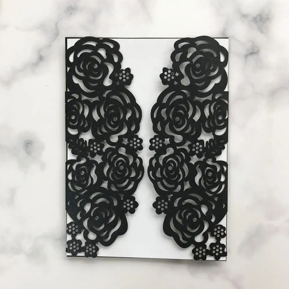 

40PCS/LOT Hollow Out Grand Wedding Invitation Card Sweet Candy Style Invitation Card Grand Events Supplies Blessing Card