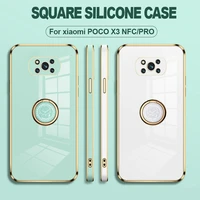 mobiox case for xiomi redmi note 10 11 poco x3 nfc f3 gt m3 x3 pro 5g 11t 10t pro 10 lite plating silicone ring stand cover case