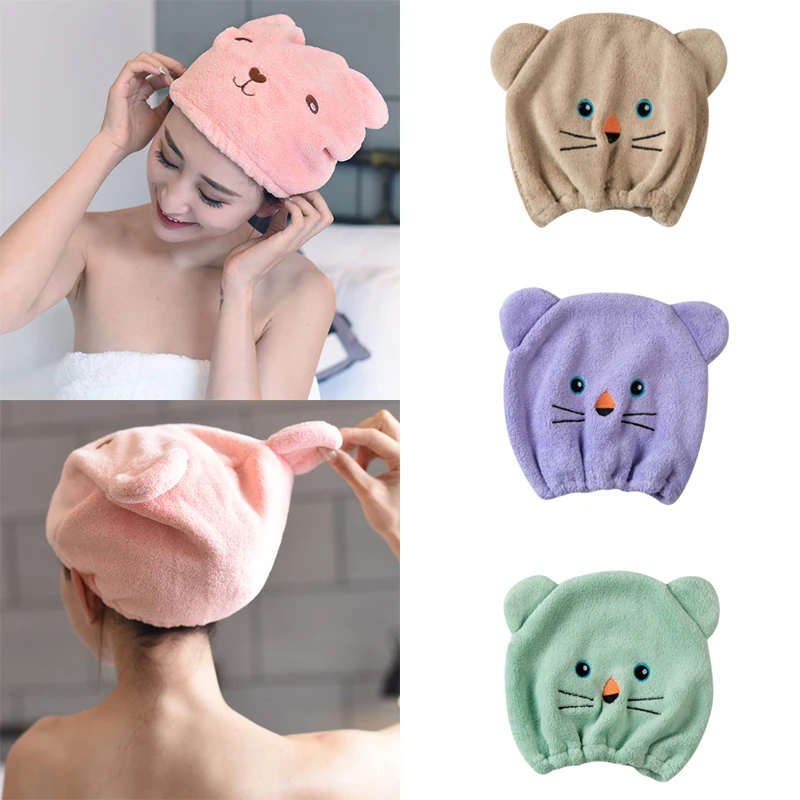 

NEW Good Hygroscopicity And Breathability Microfiber Hair Turban Quickly Dry Hair Hat Wrapped Towel Cap Towel