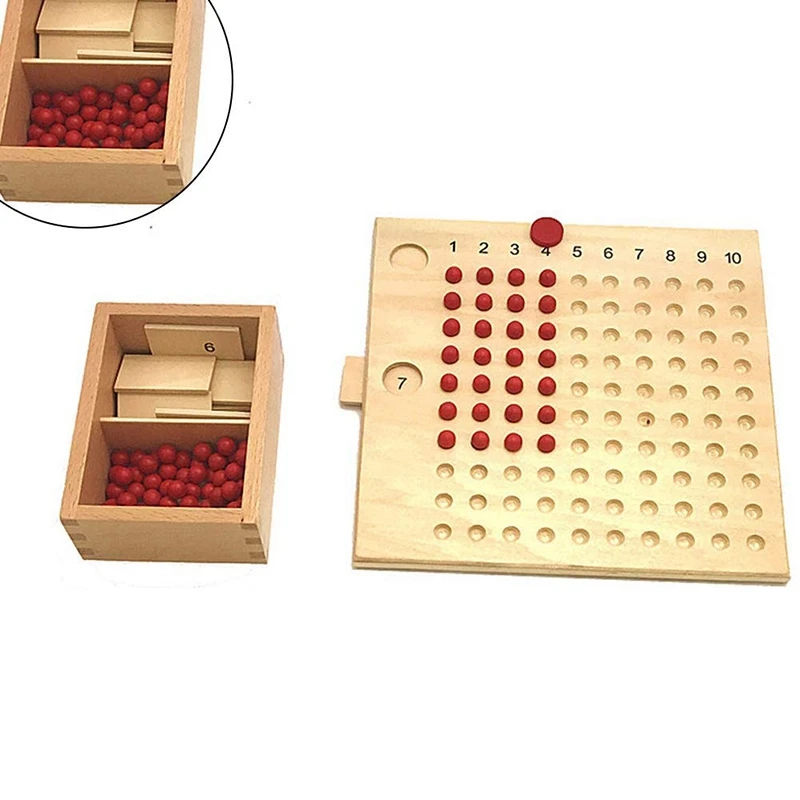 

Wooden Digital Puzzles, Mathematics Early Education Toys,Multiplication and Division Board, Math Board Educational Toy