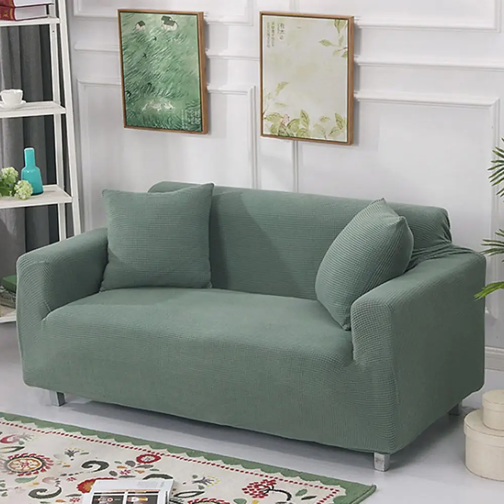 Чехлы для диванов эластичные однотонные накидки гостиной кресла 2 и 3 места