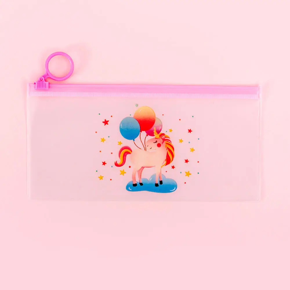 С принтом сердечки для маленькой девочки Красочные Единорог карандаш с сумочкой