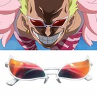 Очки в стиле косплей подарок Аниме One Piece Donquixote Doflamingo Glasses Eyewear Prop Metal Frame