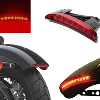 motorcycle rear fender edge led brake tail light lamp for sportster xl 883 1200 curved design fender tail light for motorcycle