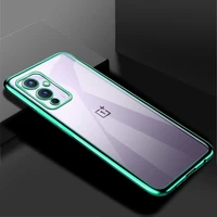 Luxury Plating Frame Soft TPU Phone Case For OnePlus Pro Transparent Back Cover For OnePlus Clear Case