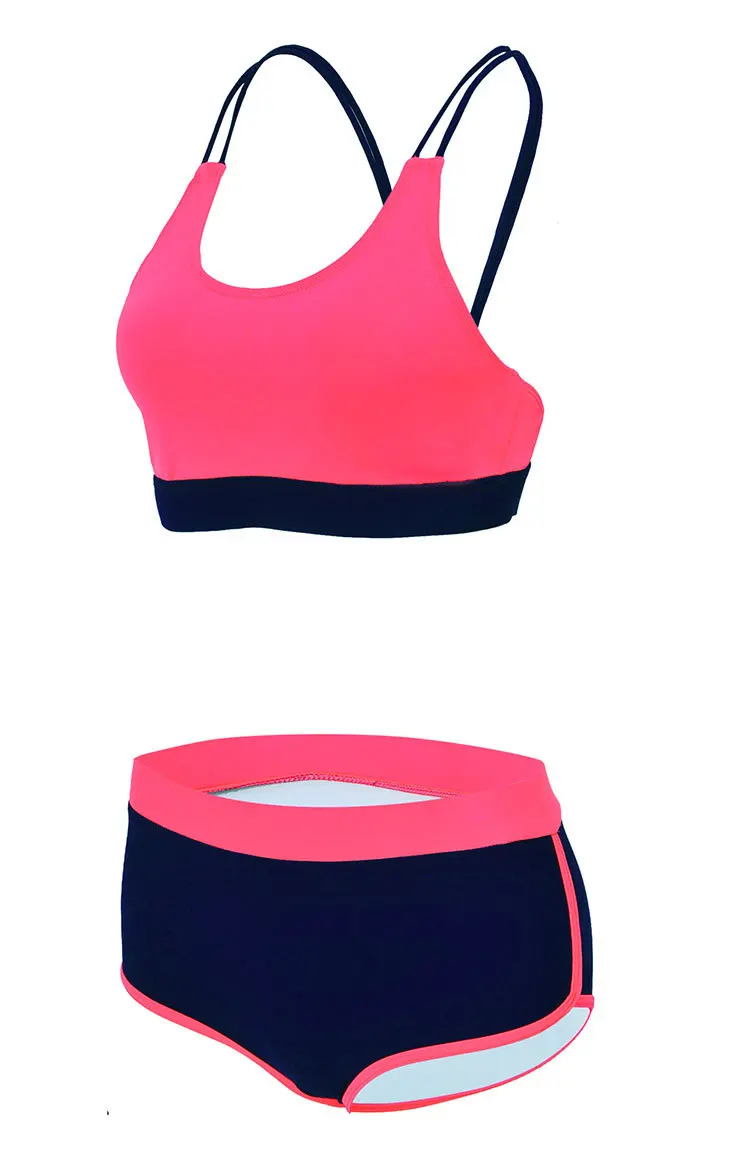 Купальники Для женщин Высокая Талия бикини купальный костюм с пуш ап шортами