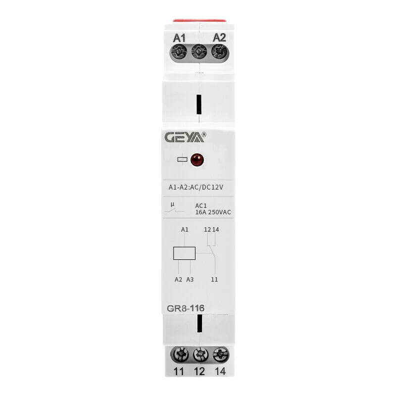 JFBL Hot GEYA вспомогательное реле AC/DC электромагнитное SPDT модуль Din Rail GR8-116 16A |