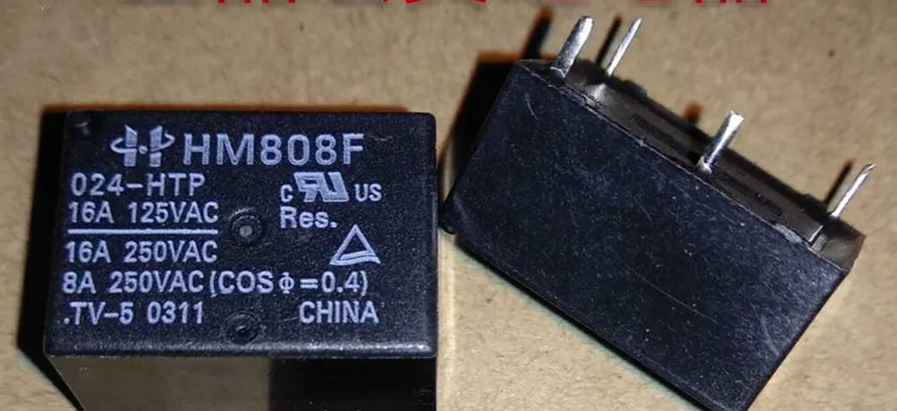 

20PCS/LOT Relay HM808F 024-HTP 7520-1A-24V-16A