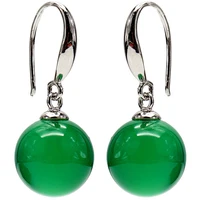 s925 sterling silver color natural emerald jewelry earring jade silver 925 jewelry bizuteria orecchini drop garnet earrings