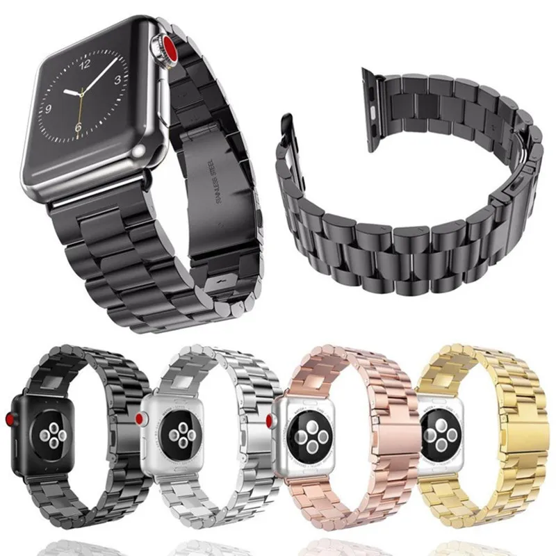 Ремешок из нержавеющей стали для apple watch band 5 6 44 мм 38 металлический браслет 3 2 1 40 42