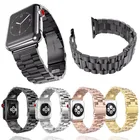 Ремешок из нержавеющей стали для apple watch band 5 6 44 мм 38 мм, металлический браслет для apple watch 3 2 1 40 мм 42 мм, браслет для iWatch band SE