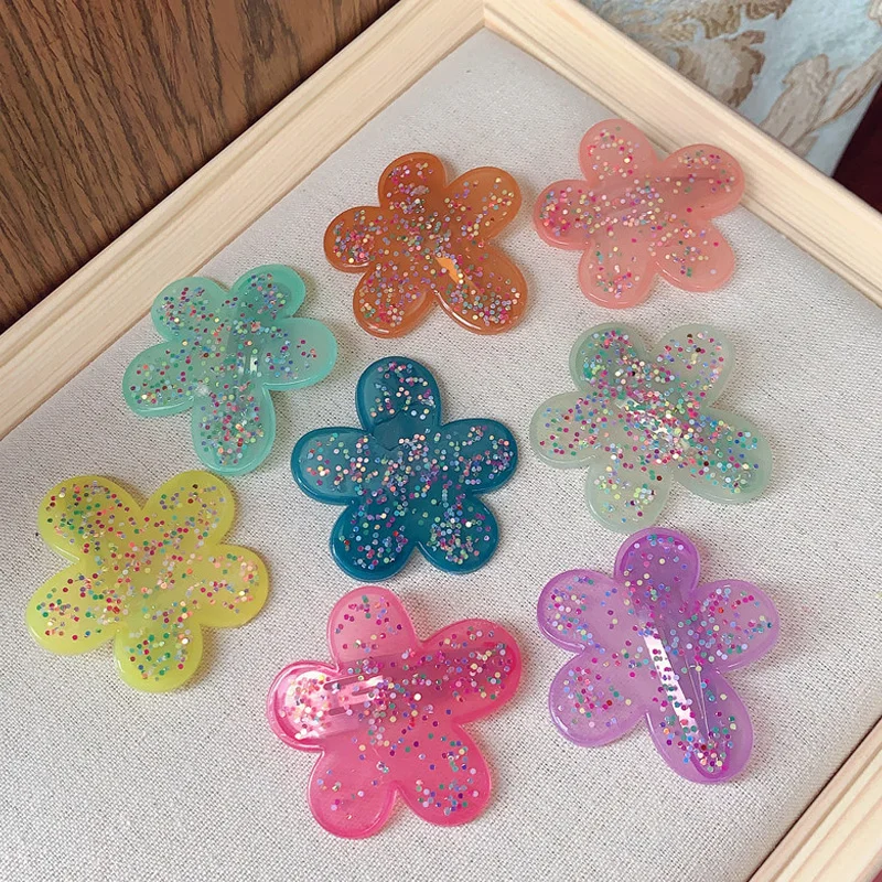 

6 цветов, акриловые заколки для волос в форме цветов, женские заколки для волос карамельных цветов, заколки для волос, аксессуары для волос д...