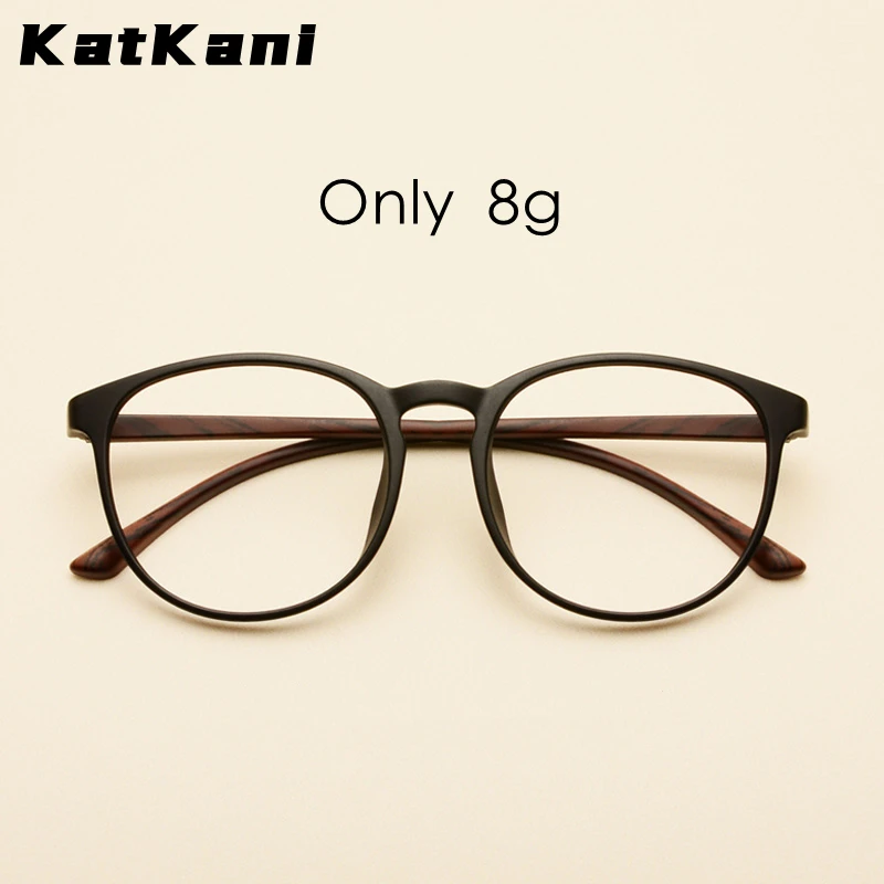 

Katkani Men And Women Retro Round Ultra Light Decorative Eyeglasses Frame Comfortable Optical Prescription Glasses Frame K66443