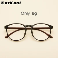 katkani men and women retro round ultra light decorative eyeglasses frame comfortable optical prescription glasses frame k66443