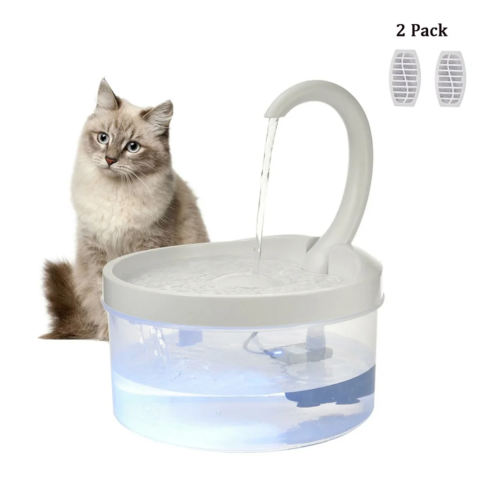 

2L Intelligent Cat Drinking Water Fountain Automatic Circulating Water Dispenser Pet Water Feeder With 2 Filters For Dogs Cats