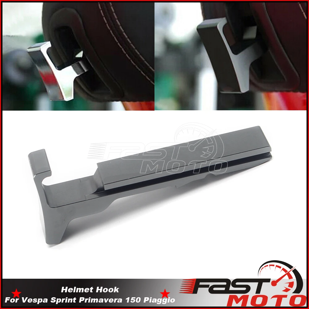 

3 Colors Helmet Hook Cushion Hook Aluminum Sundries Holder Helmet Bracket For Sprint 150 Primavera 150 Scooter 2017-2020 2019 18