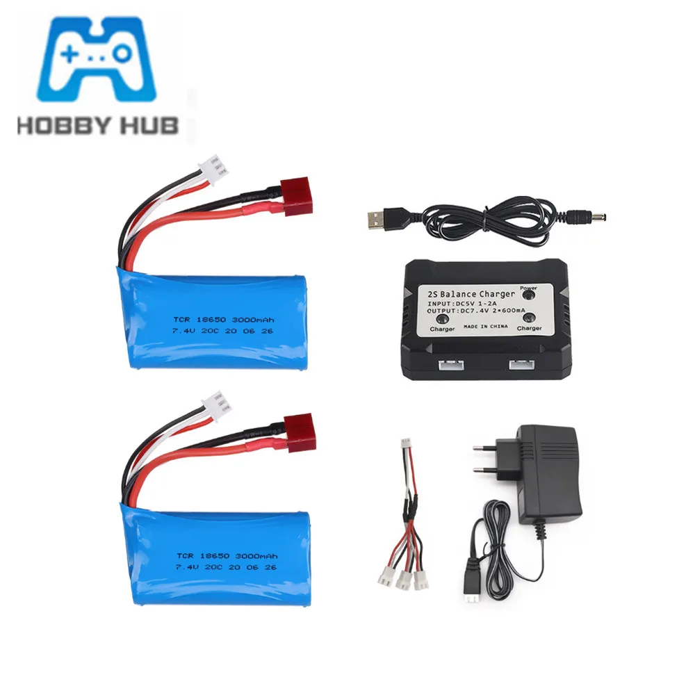 74 v 3000mah 2s lipo батарея для wltoys 144001 a959 b a969 b a979 b k929 b 12428 12423 10428 q39