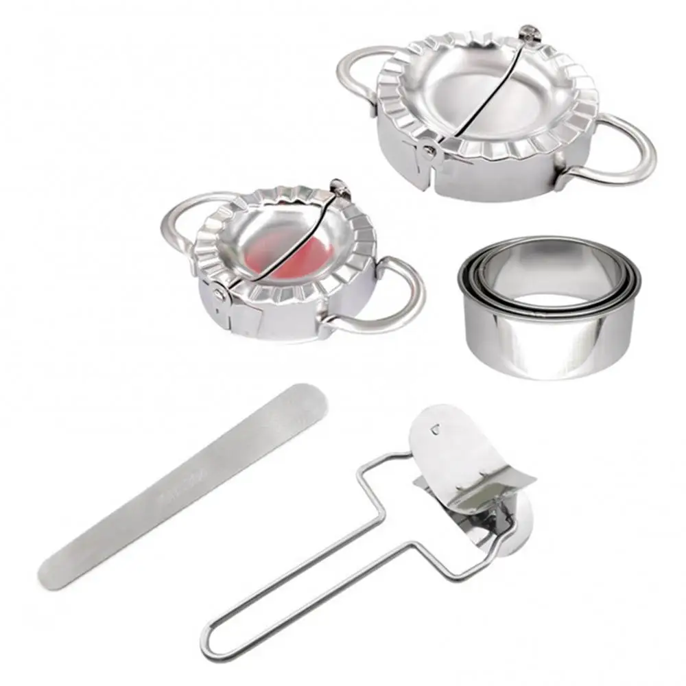 

50% Dropshipping!!1 Set/7Pcs Stainless Steel Dumpling Maker Dough Ravioli Empanada Press Mold