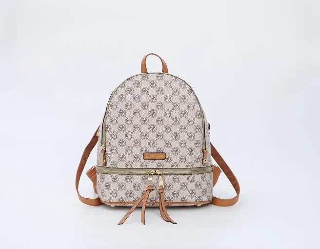 Бежевый MARRY KORS рюкзак женская сумка через плечо из искусственной кожи для сумки через плечо модный Мини Многофункциональный рюкзак женский рюкзак - Цвет: Бежевый