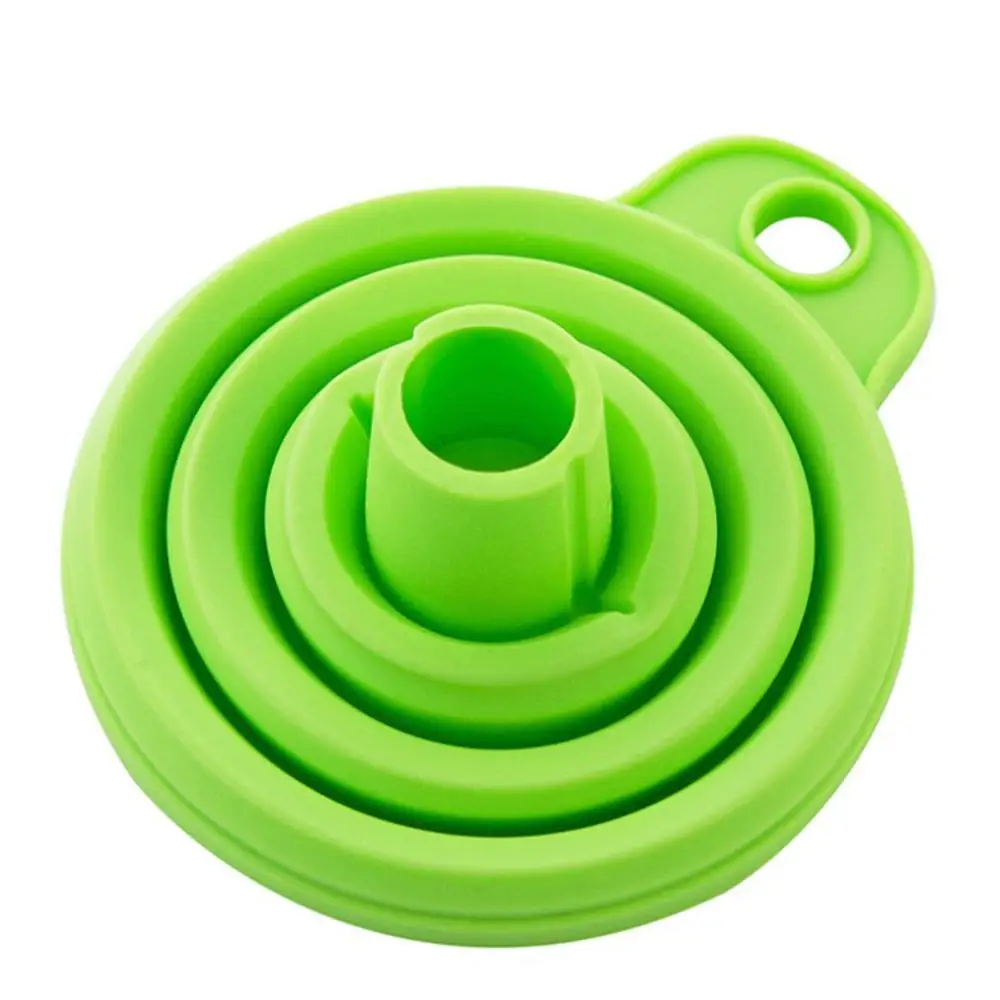 Портативная силиконовая складная Мини воронка телескопическая бутылка для