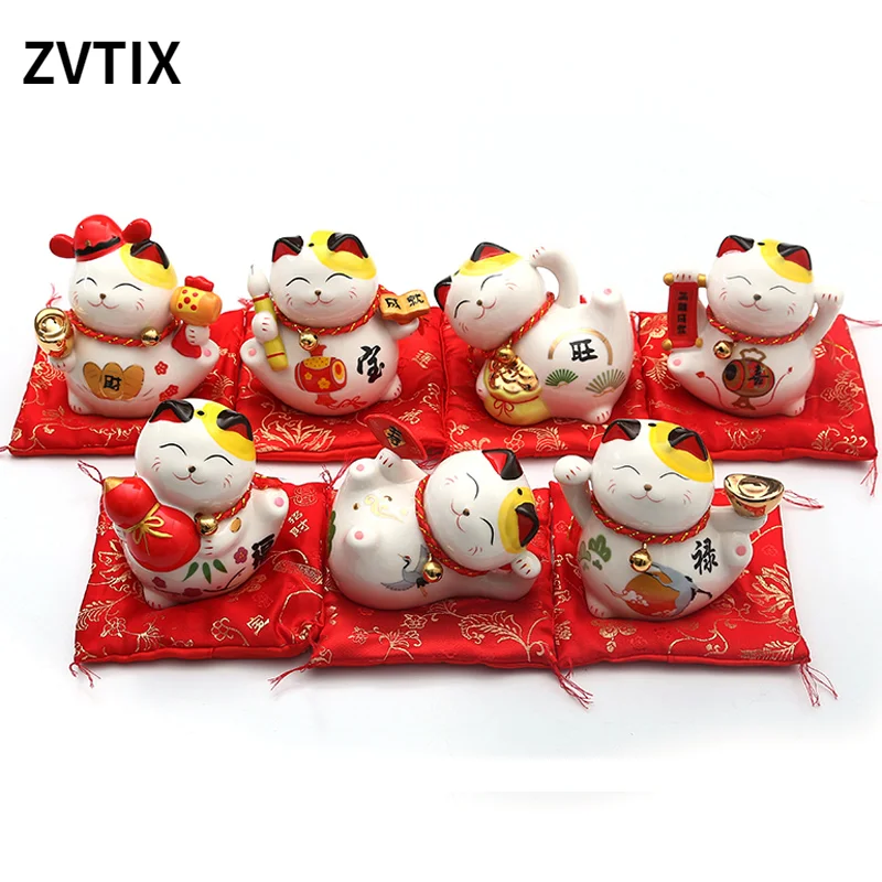 

Money Box Ceramic Cover Of Luck Neko 4inch Decoration Of The House Lucky Cat Porcelain Decorations Creative Business Gift Boxes