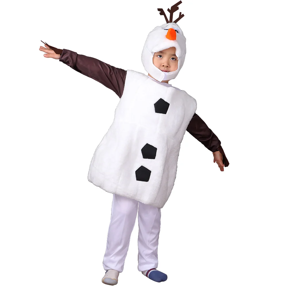 

Toddler Kids Cosplay XueBao O Frozen 2 Deluxe Plush Cute Anime Child Olaf Christmas Costume Change Cartoon Kids Snowman Suit
