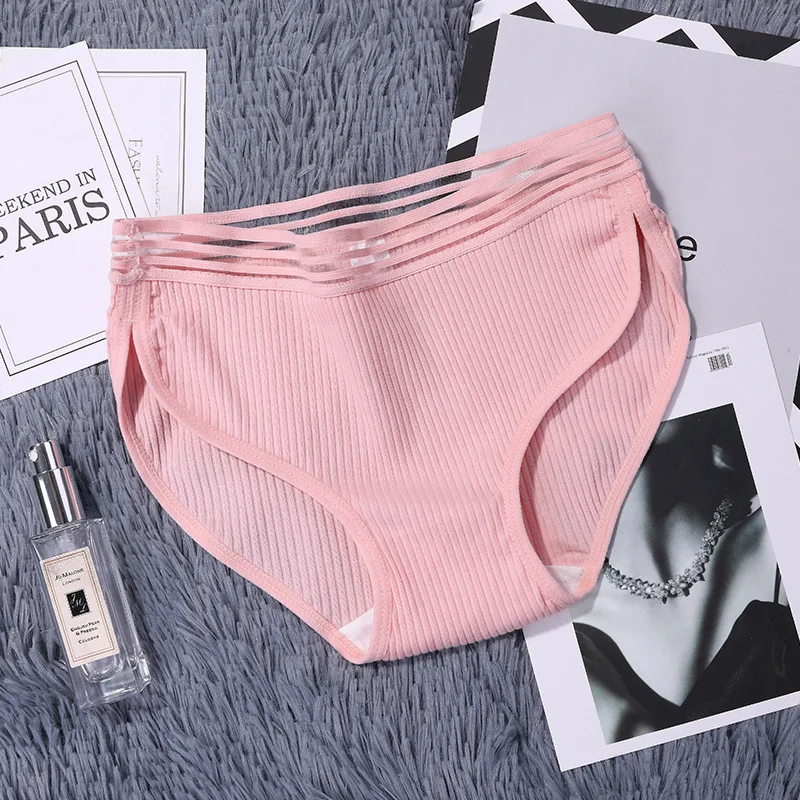 

2020 Women Soft Cotton Panties Female Lace Edge Comfortable Briefs Women Breathable Cotton Crotch Lingerie Intimates Sexy