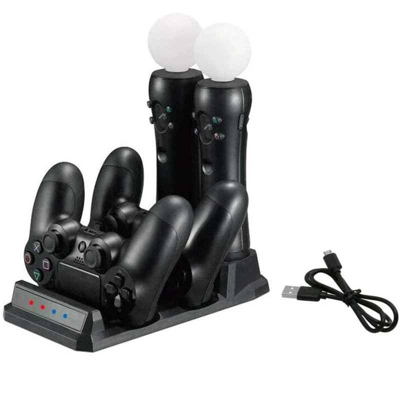 4 в 1 зарядная док станция с подставкой для быстрой зарядки светодиодный