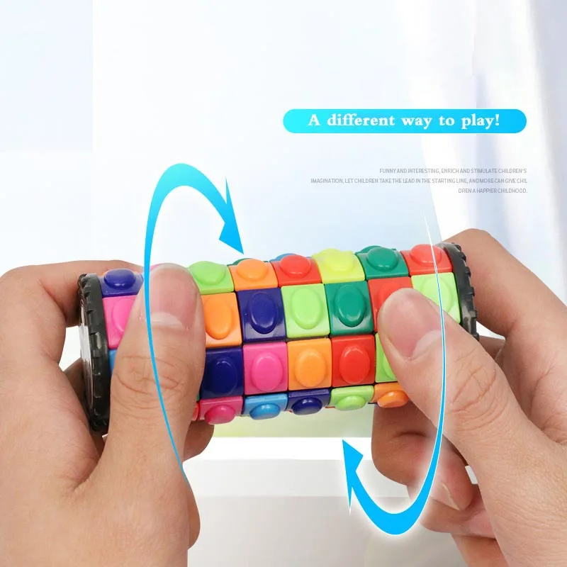 Juguetes de descompresi&oacute;n intelectual de desarrollo de Torre tridimensional, cubos de embalaje de velocidad, cubo infinito, escritorio-3