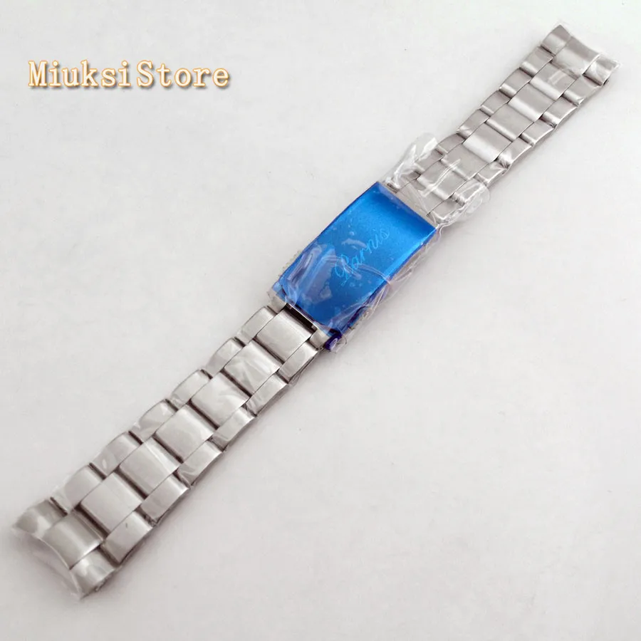 Parnis top 20mm silver steel bracelet watch band strap Fit 40mm | Наручные часы