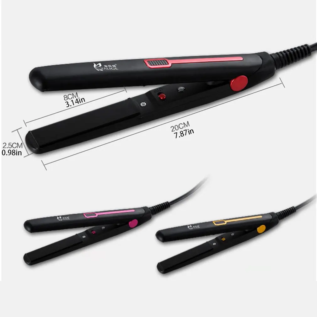 

2 in 1 Mini Professional Hair Curler Flat Iron Hair Straightener Corrugated Iron Straightener Curling Iron Styling Tool