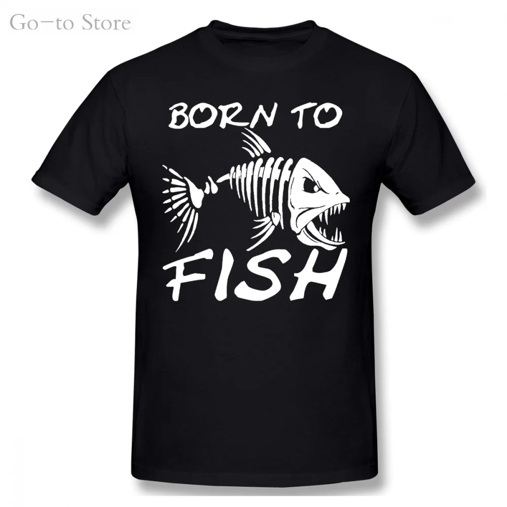 

Born To Fish T-Shirt Angling Carp Fly Sea Fishing Rod For Birthdays Fathers Day Summer O Neck Tops Tee Shirt