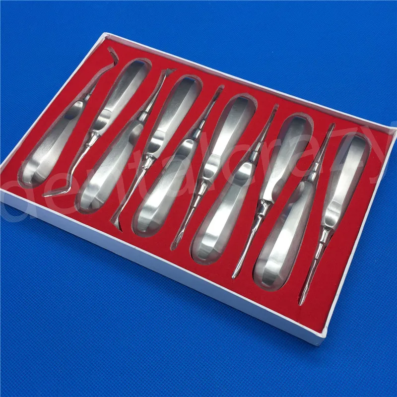 10Pcs Stainless Steel Dental Luxating Lift Elevator Teeth Clareador Curved Root Hexagon Handle Dentist Surgical Instrument Tool | Красота и