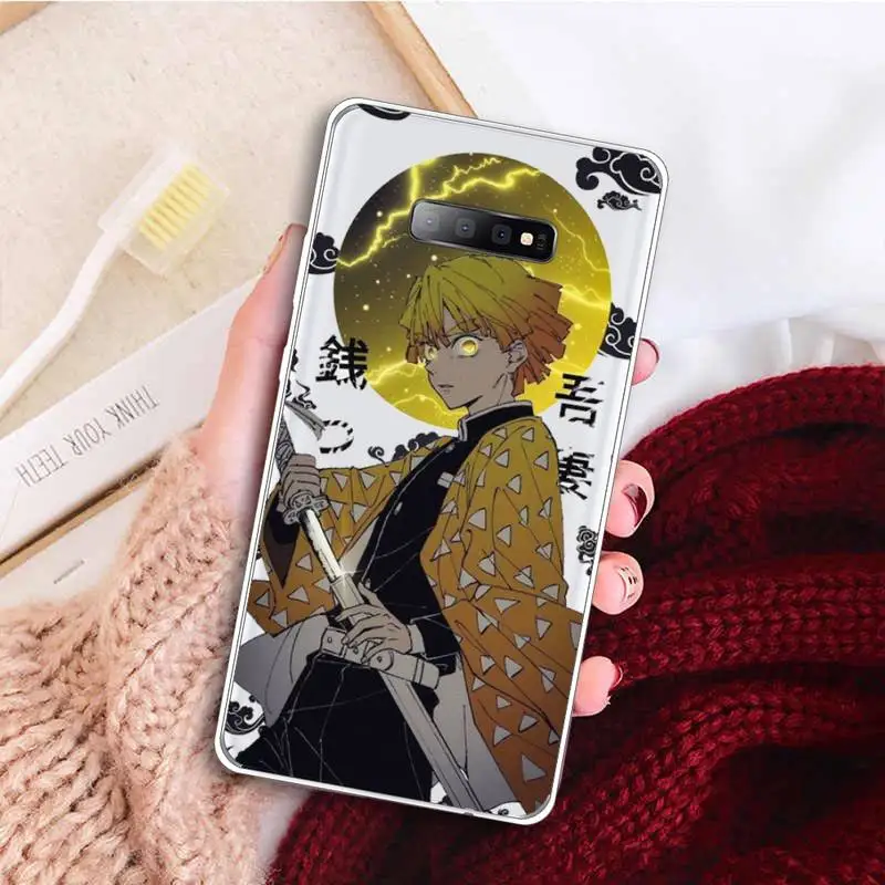 

Demon Slayer Kimetsu No Yaiba Phone Case Transparent For Samsung Galaxy A71 A21s S8 S9 S10 plus note 20 ultra