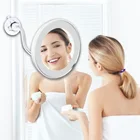 Светодиодный светильник с зеркалом для макияжа гибкий 10X увеличительного зеркала освещенный туалетный столик с стерлингового серебра для Ванная комната украшения