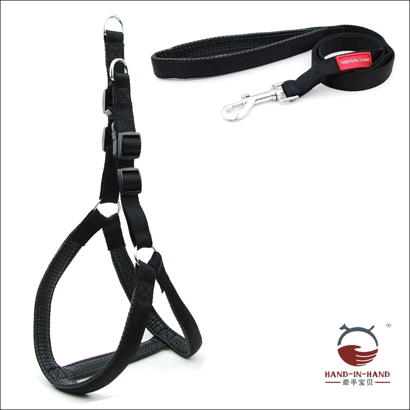 Поводок и поводок для собак средних больших мягкий однотонный нейлоновый