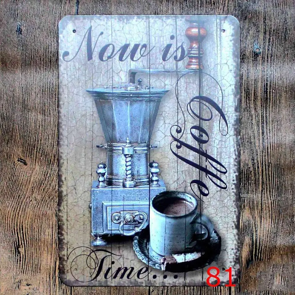 

Original Retro Design Tin Metal Signs Wall Art Coffee Thick Tinplate Print Poster Wall Decoration for Coffee Corner/Kitchen/Cafe