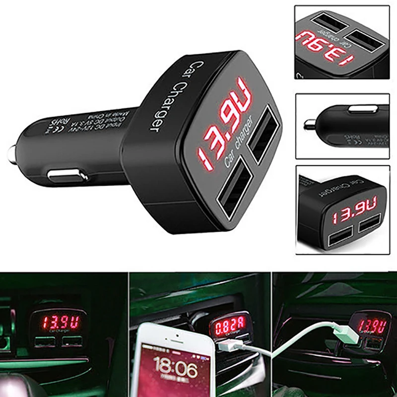 Универсальное автомобильное зарядное устройство Onever DC 5 в 3 1 а с USB и цифровым