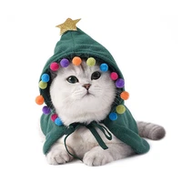 cute warm christmas pet cats dos hats cloak clothes puppy santa red scarf hat head funny pet costume dog cat clothe home decor