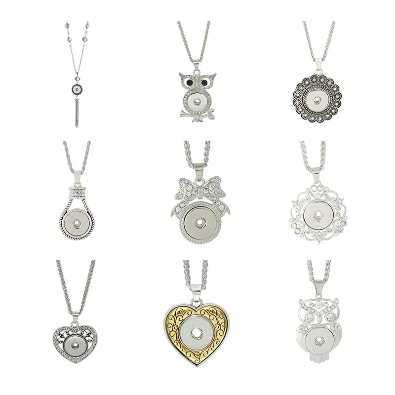 

18mm 20mm Snap Button Necklace DIY Jewelry 5pcs/lot KD3037