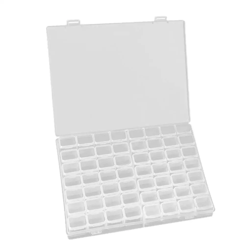 56 разделителей ногтей бусины Драгоценный Камень Алмазный Дисплей Чехол для