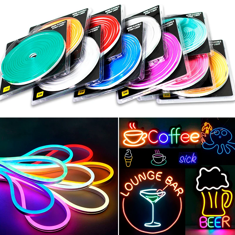 

Lane 12V Flexible Outdoor LED Waterproof neon Light 2835 120Led/m IP67 Household DIY Decoration Tape Stage Modeling Lighting