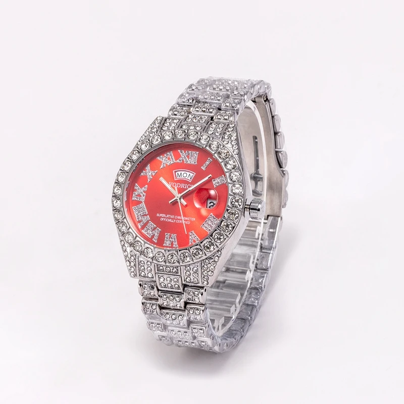 

2021 AAA Watch Top Luxury Vodrich Rolej Brand Gold Clock Waterproof Quartz Wristwatch for Men Luxury Diamond Designer Watcher