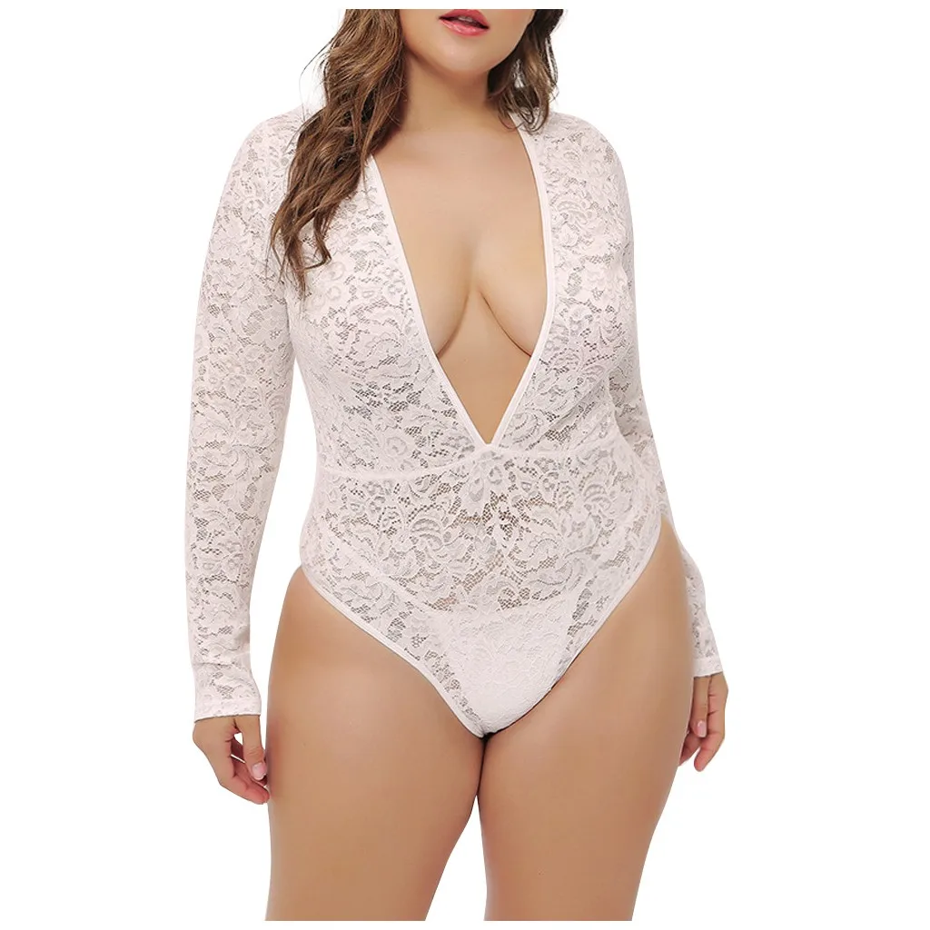 Женское кружевное белье пикантное соблазнительное ночное больших размеров 4XL