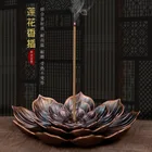 Курильница для благовоний Backflow, держатель для благовоний, домашний буддизм, декоративная катушка, лотос, бронзовый воздушный испаритель, товары для домашнего декора