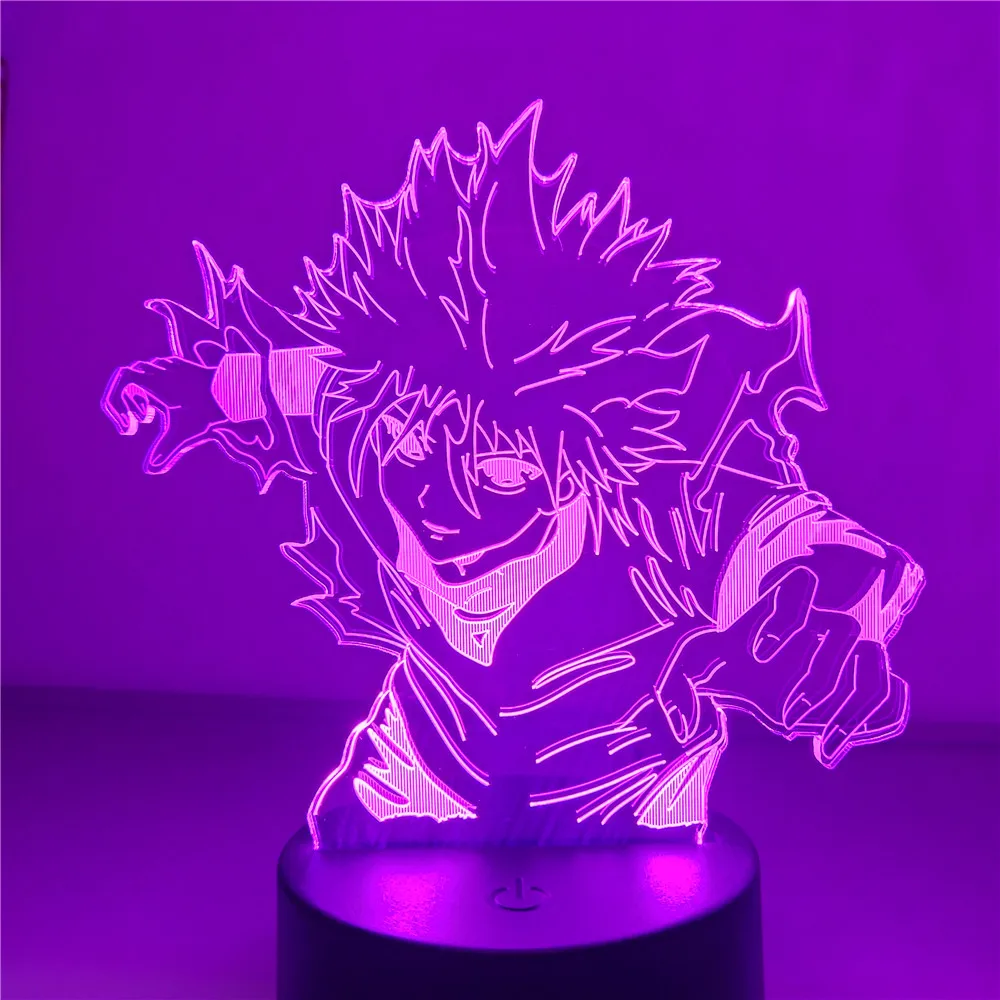 Hunter X Killua Zoldyck ночное освещение экшн фигурка аниме стол Светодиодная Модель Brinquedos
