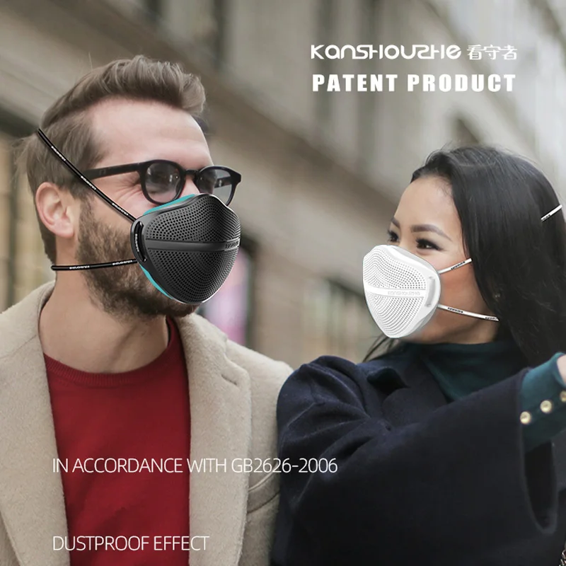Многоразовые моющиеся маски для защиты лица Kanshouzhe XL разделение рта и носа